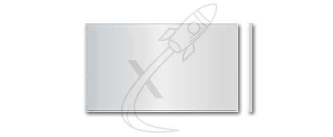 Schild auf Mass 50 x 20 Kunststoff Weiss